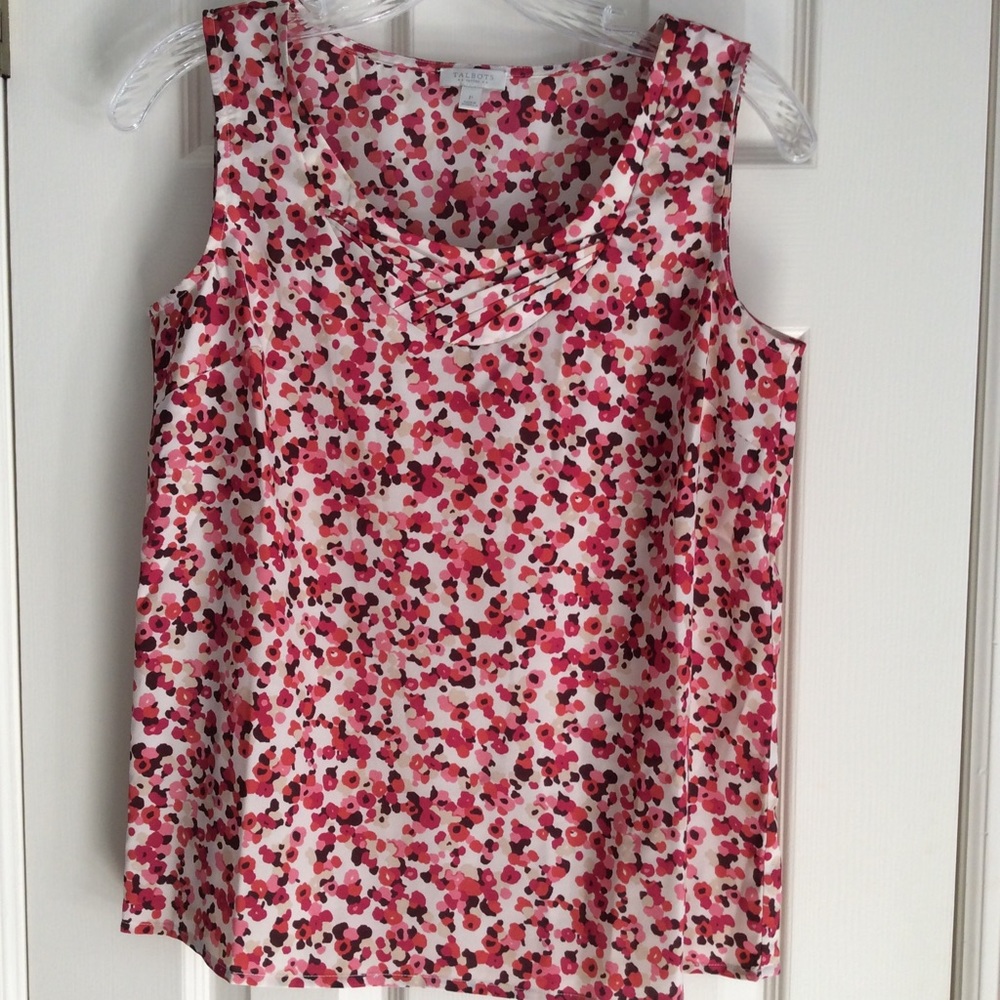 🌟Talbots floral sleeveless top. Sz P